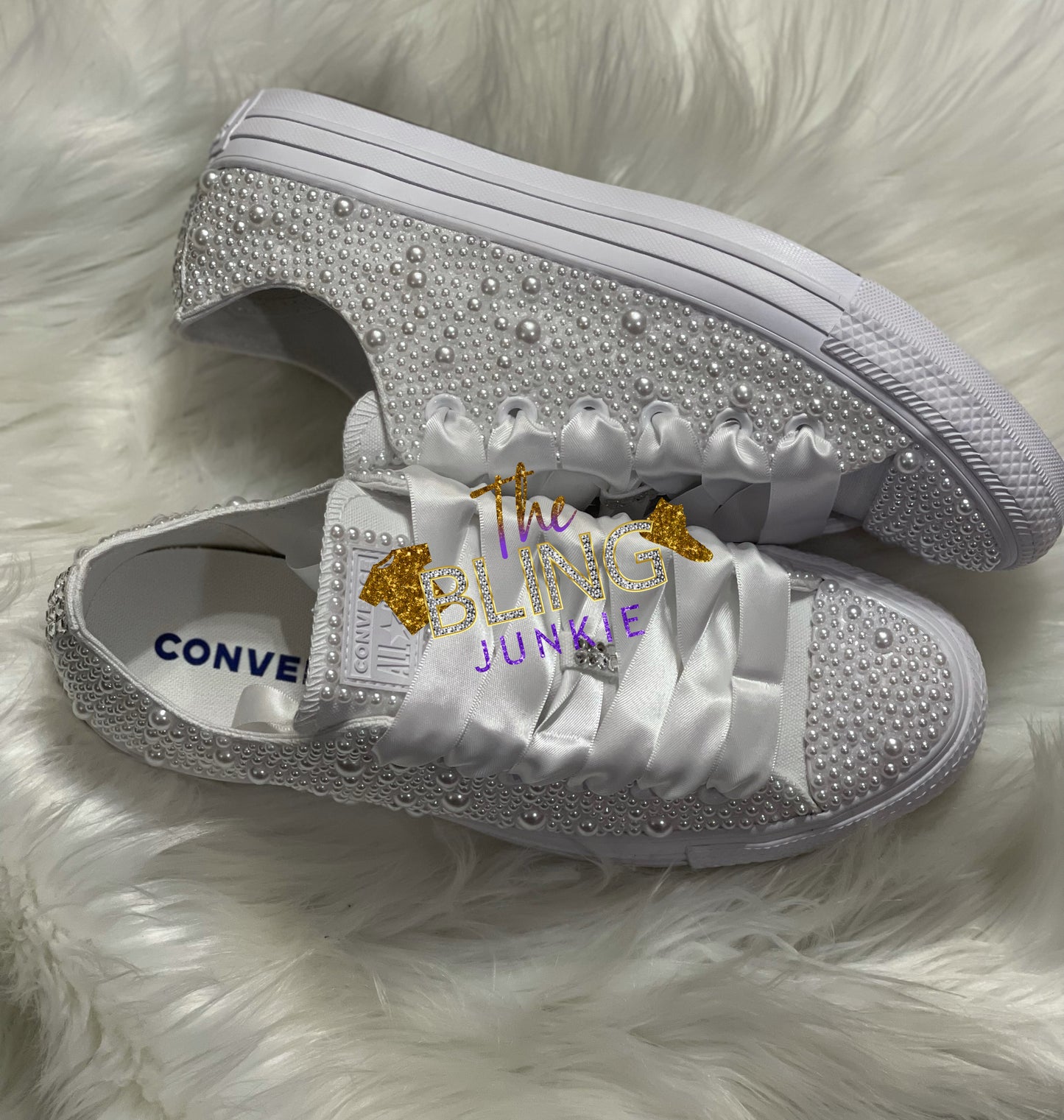 All Pearl Wedding Converse