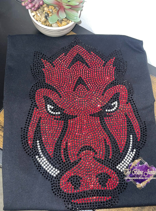 Hog Head Bling T-shirt
