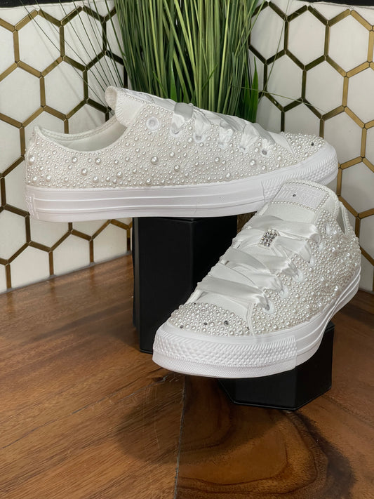 All Pearl Wedding Converse